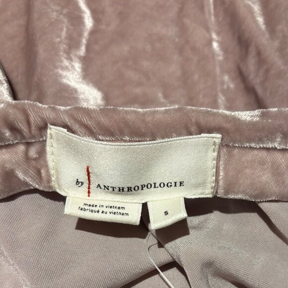 Anthropologie The Tilda Strapless Top Velvet Edition Lavender Size Small - Picture 7 of 8
